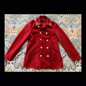BEAUTIFUL RED CAPTAIN SAILOR COAT (UNIQUE) 🌊⛵️🌞